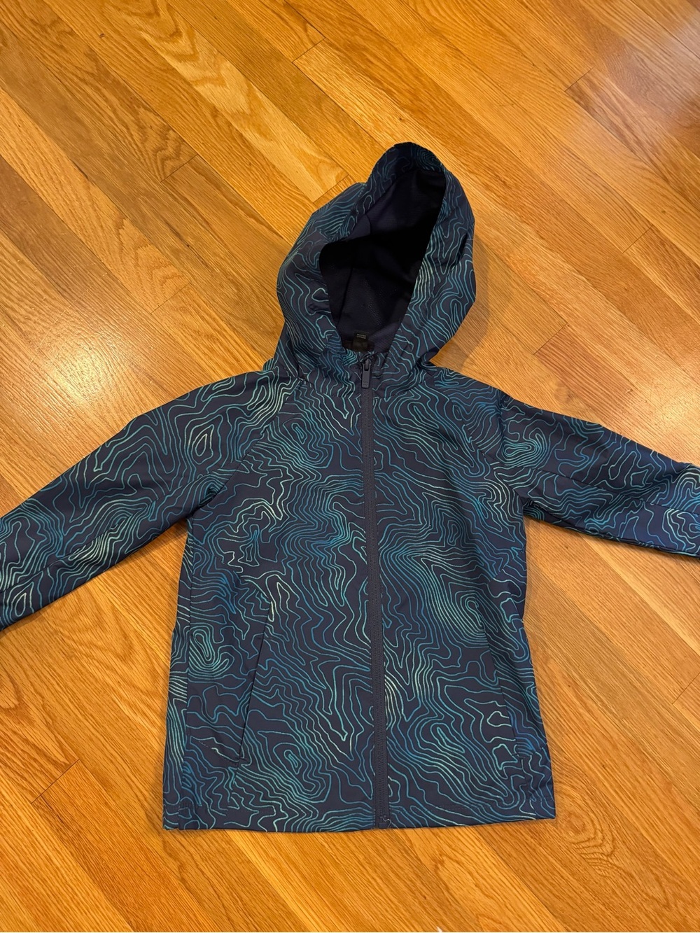 all in motion Navy Hooded Jacket with Teal Accents